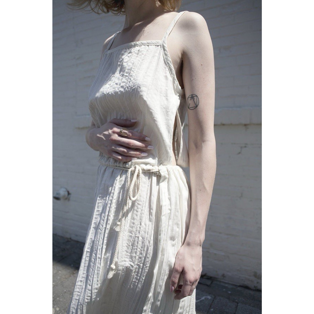 Desiree Klein Hedy Sleeveless Wrap Dress Ivory Size Small - Picture 7 of 12